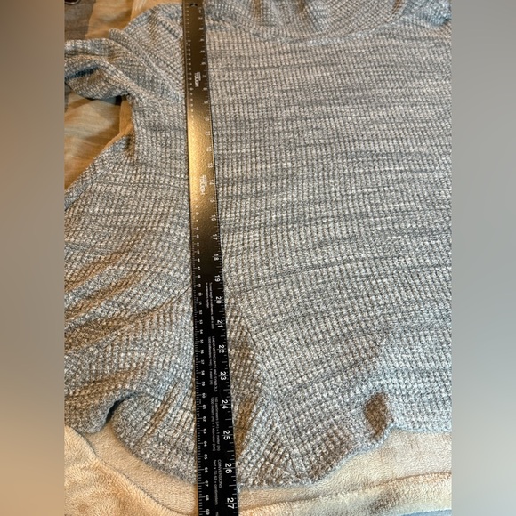 Anthropologie Winterscape Heather KnitCowl Neck Peplum Sweater Gray Knit Small - Picture 7 of 9